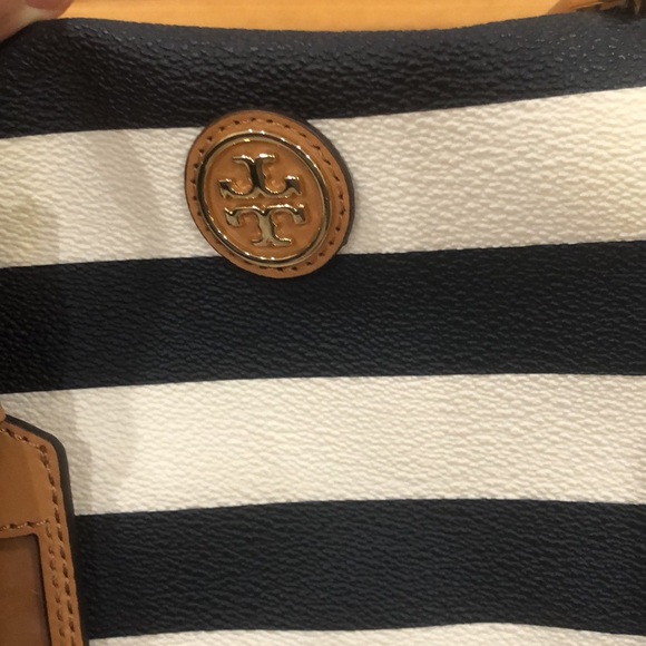 Tory Burch Viva Satchel bag, Striped Nautical 13 X 7” - Picture 13 of 16